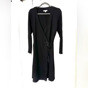 The White Company, White Label Black Long Sleeve Dress midi size US 10